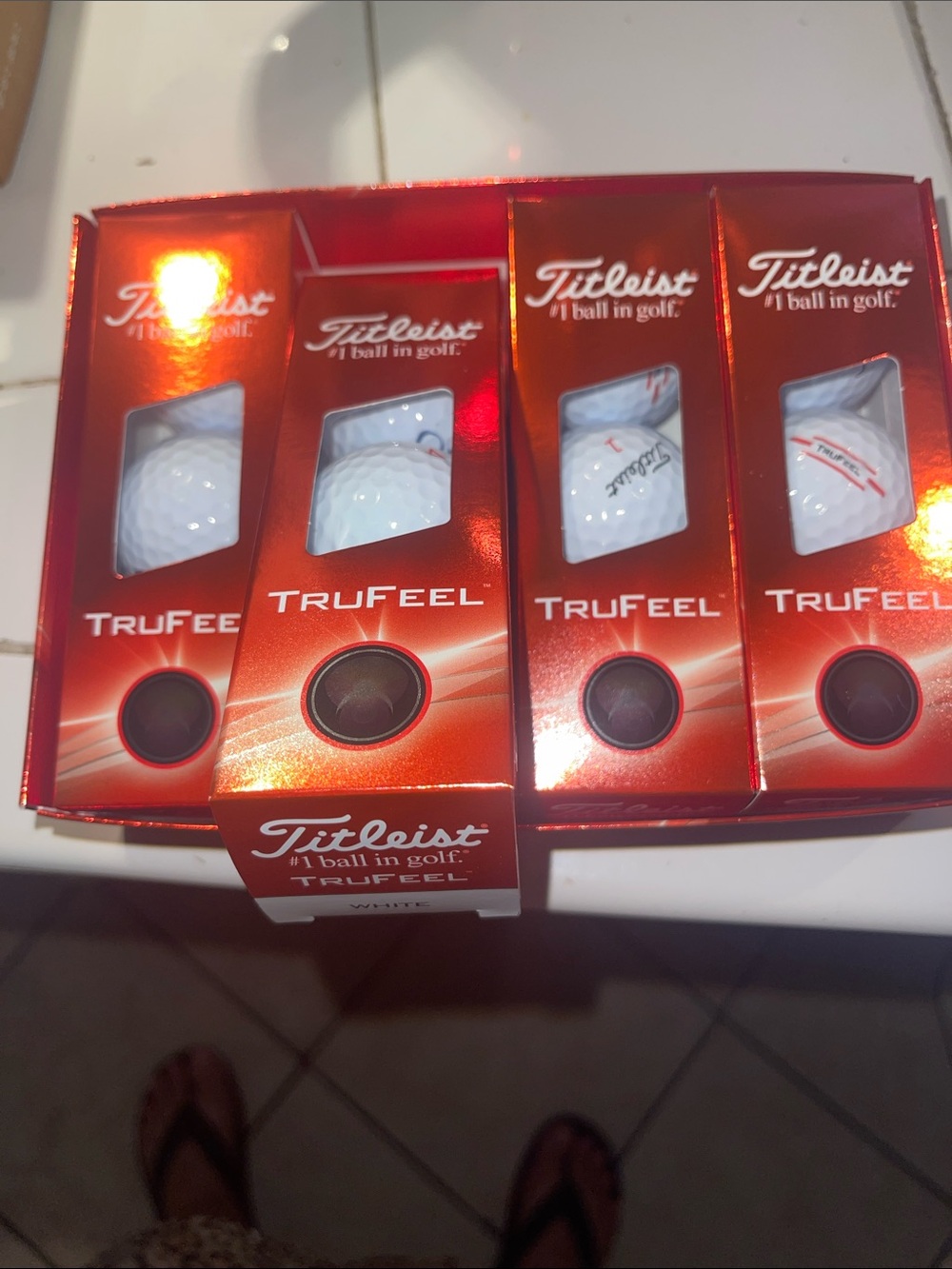 Titleist TruFeel Golf Balls - White and Red Packaging